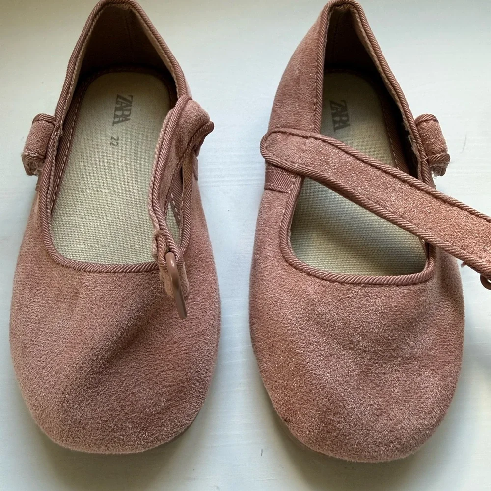 Zara Kids Dusty Rose Mary Jane Shoes with Strap Size 22 ( US 6.5) Toddler Girls